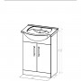 Modern White 501 - 600mm  for ; Finish - Gloss