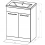 Modern White 501 - 600mm  for ; Finish - Gloss