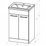 Modern White 401 - 500mm  for ; Finish - Gloss