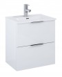 Street Plus 50cm 2 Drawer Basin Vanity Unit White