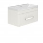 Cuban 50cm 1 Drawer Vanity Unit White Wood