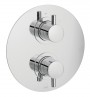 Quadro 2 Outlet, 2 Handle Round Thermostatic Shower Valve 