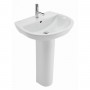 Eclipse 55cm 2 Taphole Basin and Full Pedestal