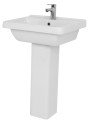 Vogue 60cm 1 Taphole Square Basin and Full Pedestal