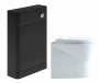 Enthuse Back to Wall Pan, Cuban Black Wood WC Unit & Concealed Cistern