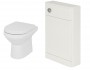 Vogue Back to Wall Pan, Cuban White Wood WC Unit & Concealed Cistern