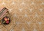 Lily 5 Hexagon Orange Line Decor Porcelain Floor & Wall Tile 198x228mm