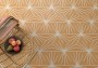 Lily 5 Hexagon Orange Line Decor Porcelain Floor & Wall Tile 198x228mm