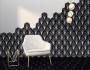 Patterned --and-- Statement Black/Dark Grey Small Format 150x150 - 250x400 Porcelain for Wall/Floor; Finish - Natural