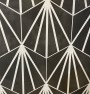 Patterned --and-- Statement Black/Dark Grey Small Format 150x150 - 250x400 Porcelain for Wall/Floor; Finish - Natural