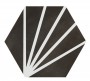 Patterned --and-- Statement Black/Dark Grey Small Format 150x150 - 250x400 Porcelain for Wall/Floor; Finish - Natural