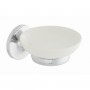 Highgrove Chrome Soap Dish Holder with Ceramic Soap Dish