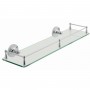 Highgrove Chrome Glass Shelf Brackets with 510mm Clear Glass Shelf