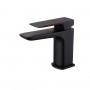 Noir Matt Black D Series Mini Monobloc Basin Mixer with Clicker Waste