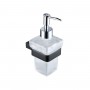 Noir D Series Soap Dispenser and Matt Black Holder