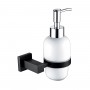 Noir A Series Soap Dispenser and Matt Black Holder