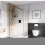 Enhance8 1000mm Wet Room Side Panel with Bracing Bar, Black