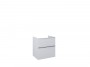 Look Wall Hung Worktop Unit 60cm 2 Drawer Matt Stone with Handles