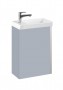 Puro Cloakroom Wall Hung 45.5cm Basin Unit with Basin, Light Grey Gloss