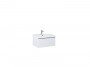 Look Wall Hung Basin Unit 60cm 1 Drawer White Gloss with Handle