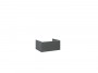 Look Wall Hung Worktop Unit 60cm 1 Drawer Anthracite Gloss with Handle
