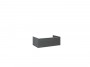 Look Wall Hung Worktop Unit 80cm 1 Drawer Anthracite Gloss with Handle