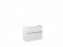 Look Wall Hung Worktop Unit 60cm 2 Drawer White Gloss with Handles