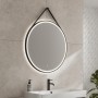 Vertex Mirror Black Frame Led 800x800mm