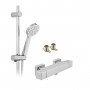Cube Thermostatic Shower Bar Mixer and Kit