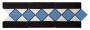Blenheim Victorian Ocean Blue Porcelain Border Floor Tile 285x93mm