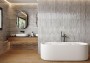 Beaumont Fog Grey Brick Porcelain Floor and Wall Tile 300x600mm
