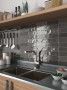 Carnival Black Porcelain Floor and Wall Tile 200x65mm