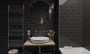 Flat Metro Gloss Black Ceramic Wall Tile 200x100mm