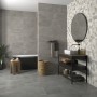 Marble Effect Black/Dark Grey Medium Format 260x410 - 595x595 Ceramic for Wall; Finish - Matt