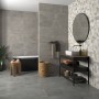Marble Effect Black/Dark Grey Medium Format 260x410 - 595x595 Ceramic for Wall; Finish - Matt