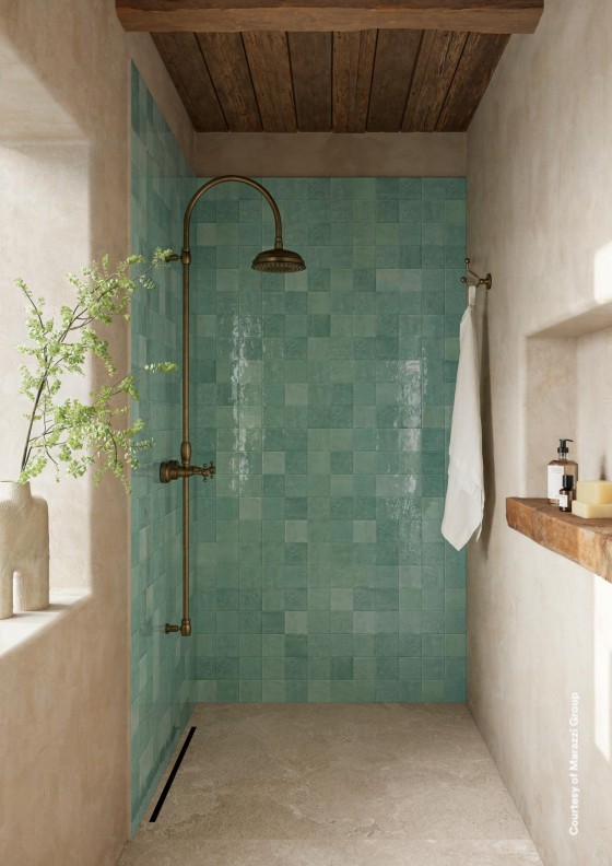 Lume Turquoise Gloss Porcelain Wall & Floor Tile 100x100mm