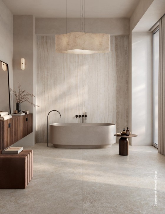 Realstone Travertino Bianco Cross Porcelain Wall & Floor Tile 600x1200mm