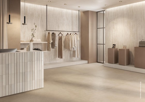Promenade Linen 3D Gloss Porcelain Wall & Floor Tile 60x240mm