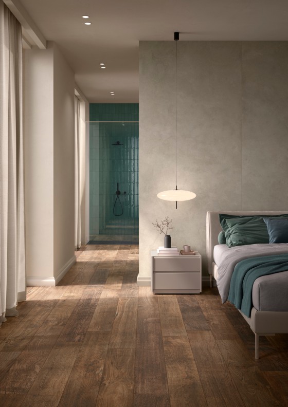 Promenade Turquoise Gloss Porcelain Wall & Floor Tile 60x240mm