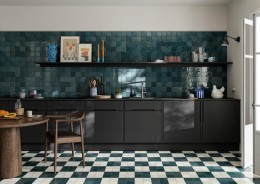 Lume Blue Gloss Porcelain Wall & Floor Tile 100x100mm