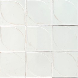Lume White 3D Dew Décor Gloss Porcelain Wall & Floor Tile 100x100mm