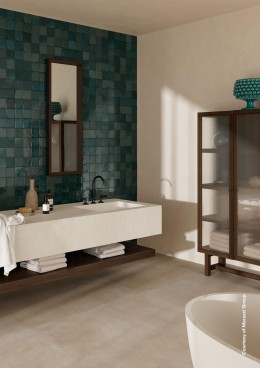 Lume Blue 3D Dew Décor Gloss Porcelain Wall & Floor Tile 100x100mm