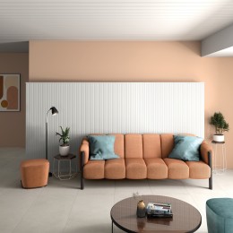 Forma White Slat Effect Silk Ceramic Wall Tile 300x900mm
