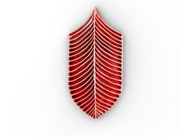 Regent Emerald Burgundy Ceramic Leaf Shape Wall Tile 100x200mm