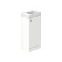 Stanway 40cm Single Door Floorstanding Cloakroom Unit & Mineral Cast Left Hand Basin in Arctic White with Chrome Handle