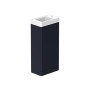 Stanway 40cm Single Door Floorstanding Cloakroom Unit & Mineral Cast Right Hand Basin in Navy with Matt Black Handle