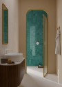 Lume Turquoise 3D Dew Décor Gloss Porcelain Wall & Floor Tile 100x100mm