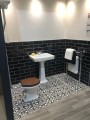 Patterned --and-- Statement Black/Dark Grey Small Format 150x150 - 250x400 Porcelain for Wall/Floor; Finish - Matt