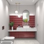 Small Format Pink/Red Smaller Format Under 150x150 Ceramic for Wall; Finish - Gloss/Polished