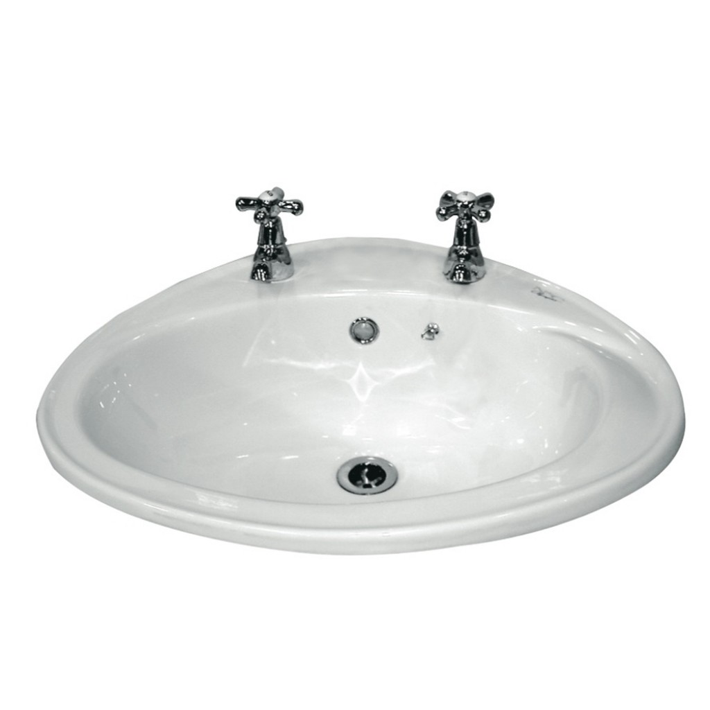 Modern Countertop Basin 2 Tap Hole 500